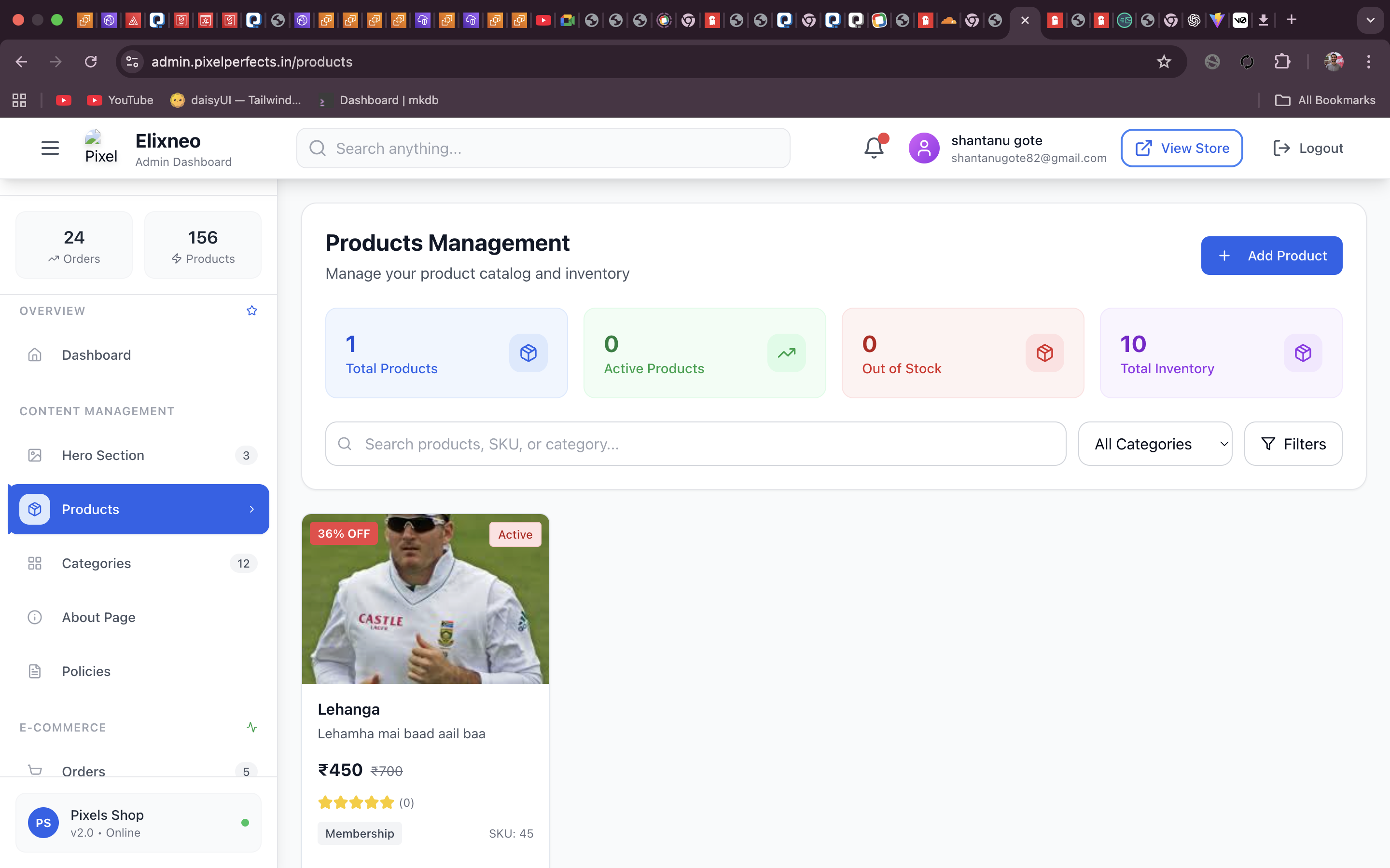 Pixel-Perfects Admin Dashboard