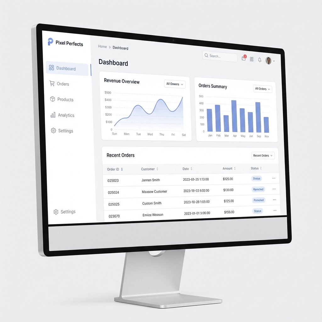 Admin dashboard overview